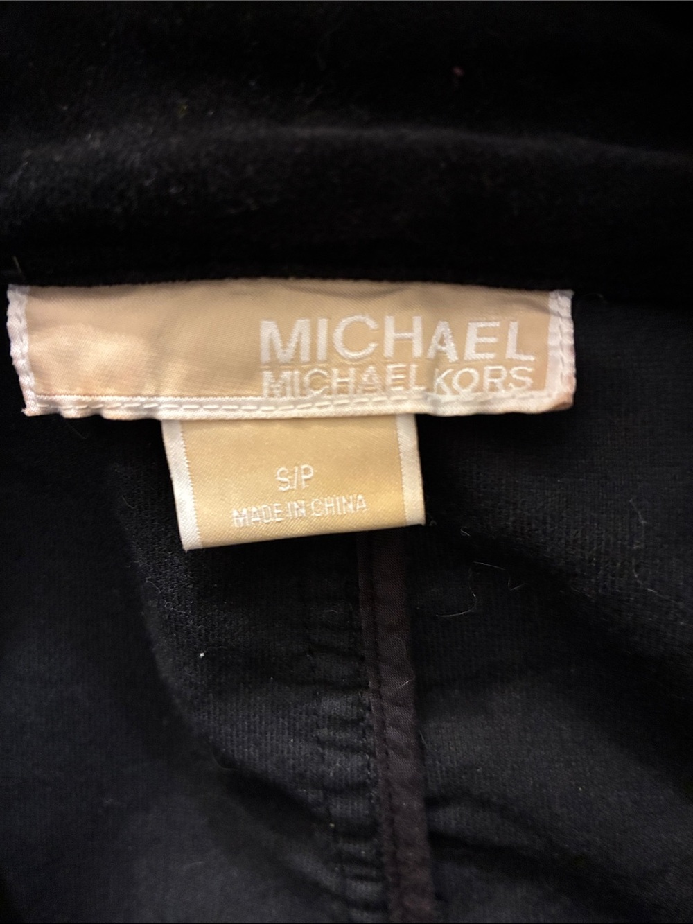 MICHAEL Michael Kors Black Garment with Beige Label